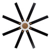 Indoor Integrated LED Reversible 8-Blade Antique Gold Ceiling Fan with Light and Remote Control