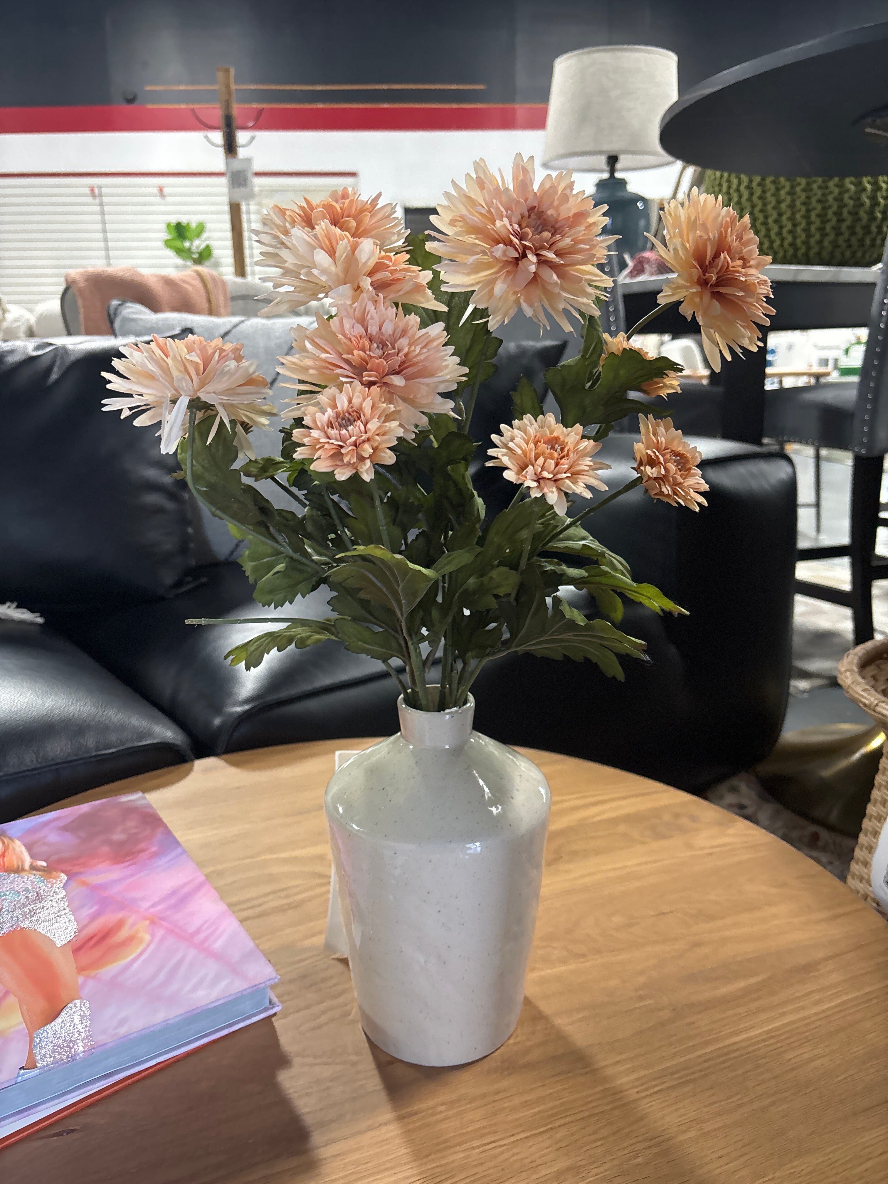 21" Faux Orange Daisy Flower Arrangement SHOWROOM ITEM