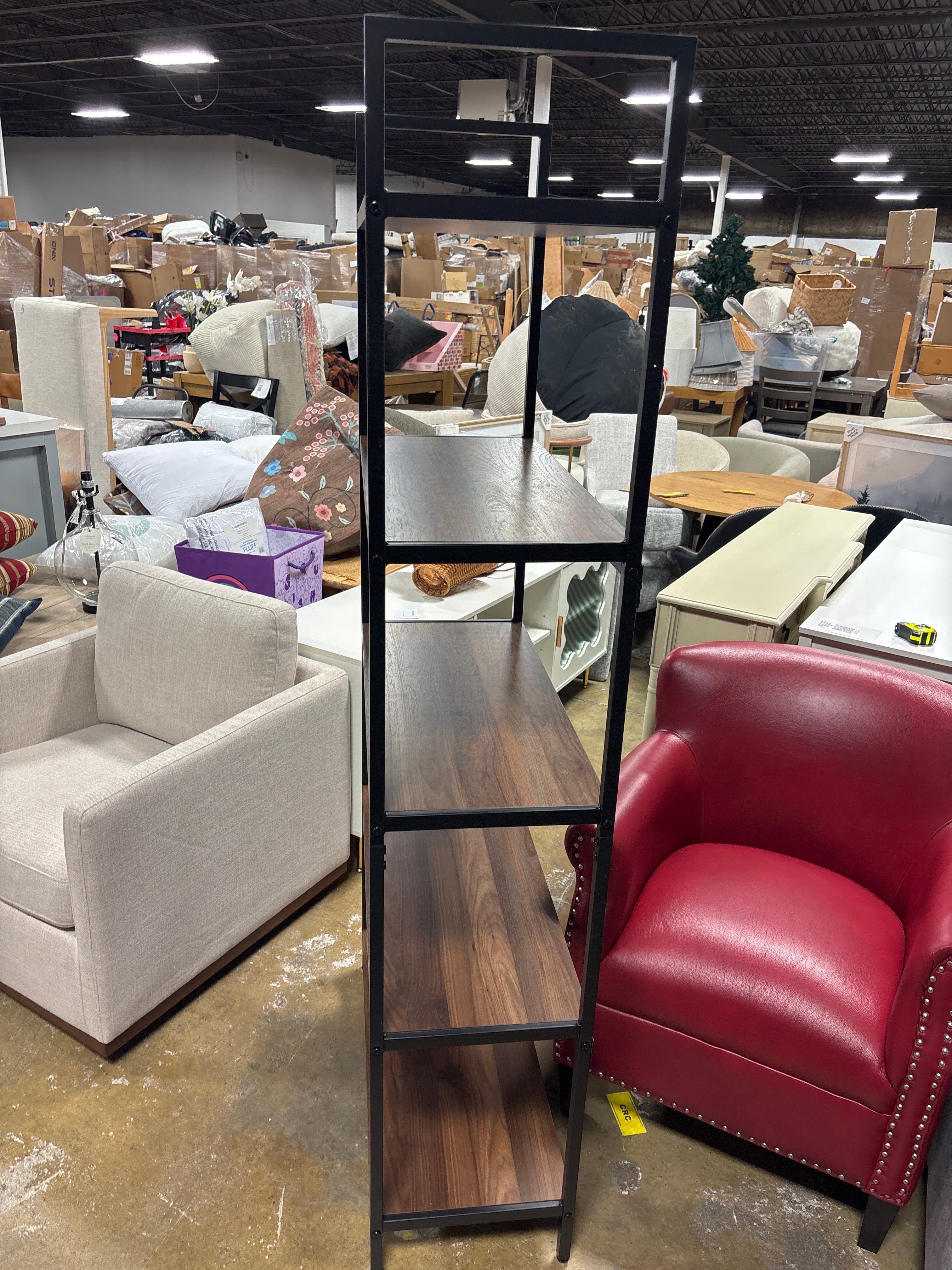 72" Loring 5 Shelf Ladder Bookshelf - Walnut SHOWROOM ITEM