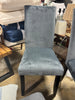 (SET OF 2) Napoli Velvet Side Chairs - Gray SHOWROOM ITEM