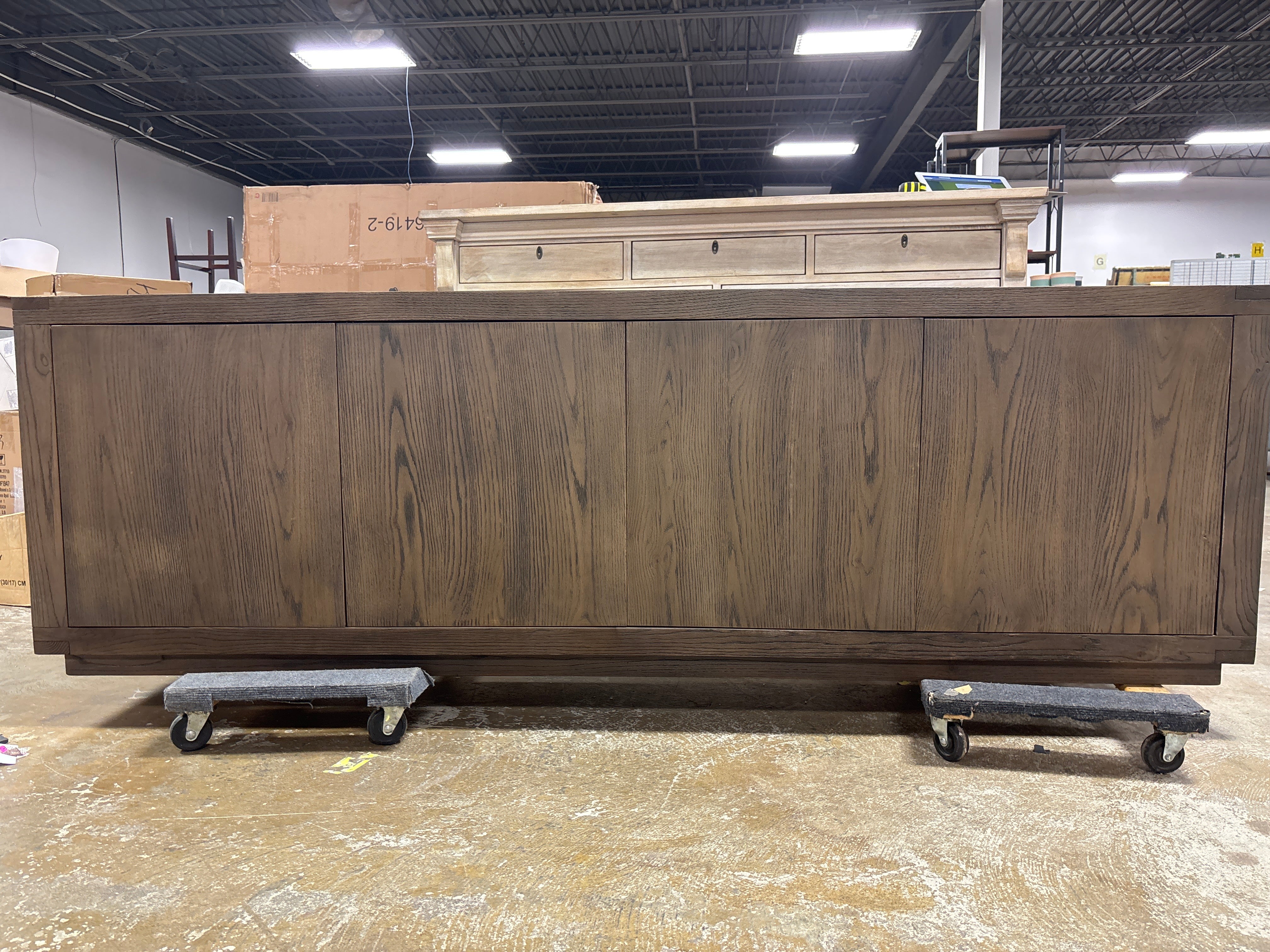 94"  Nemo Solid Wood Sideboard - Worn Oak SHOWROOM ITEM