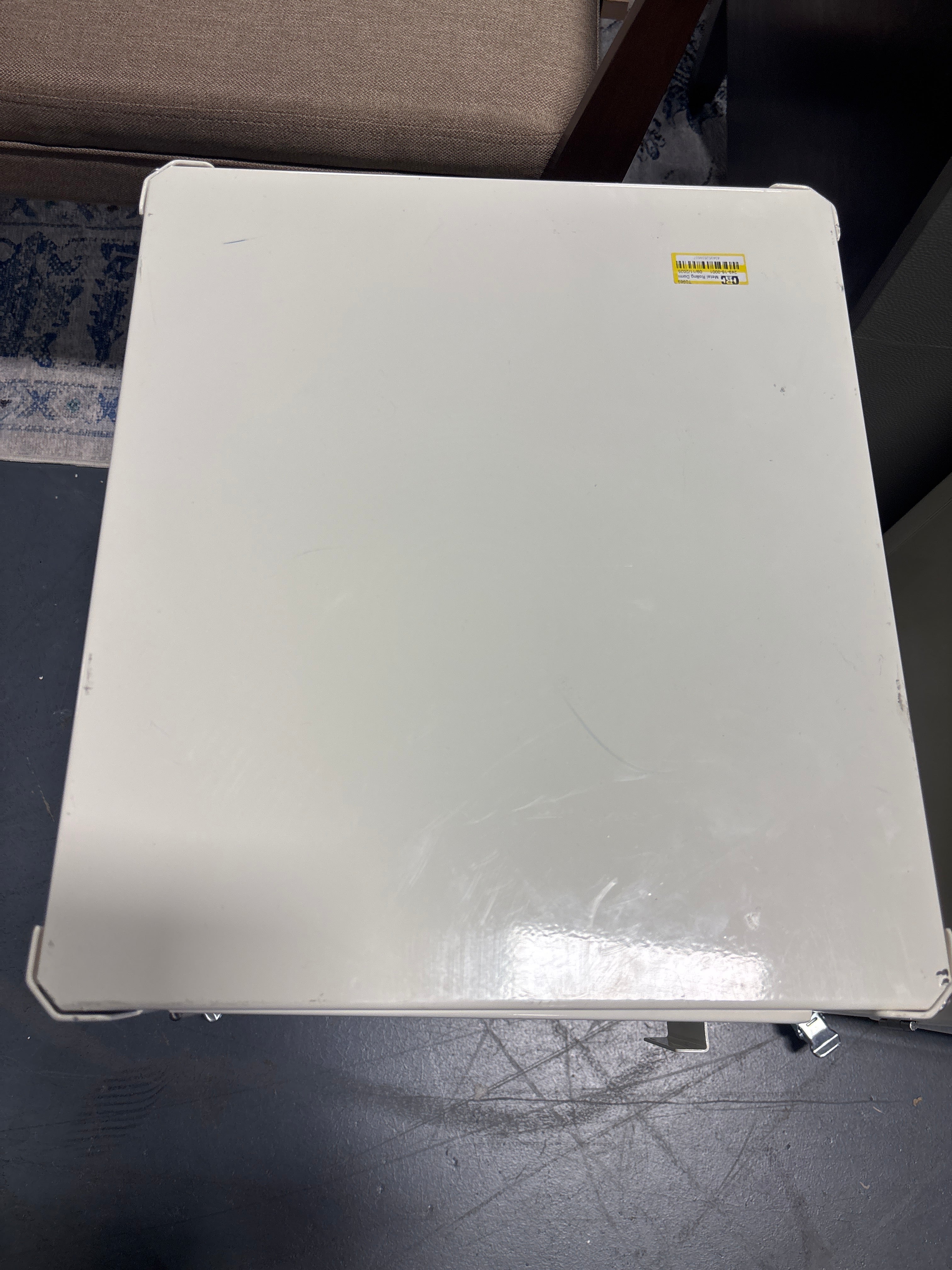 Metal Rolling Locker Storage Cabinet with Lock - Chalk White SHOWROOM ITEM