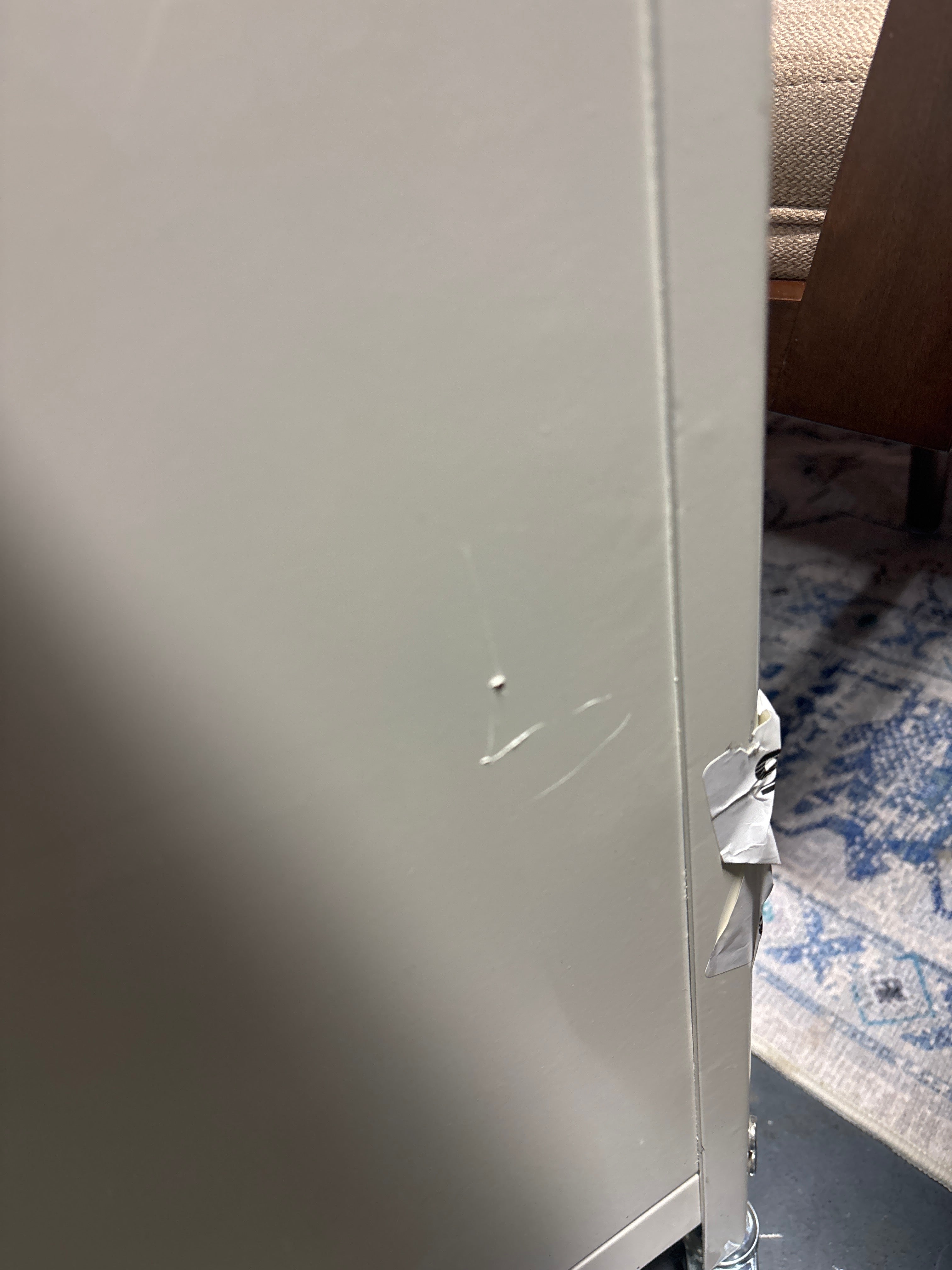 Metal Rolling Locker Storage Cabinet with Lock - Chalk White SHOWROOM ITEM