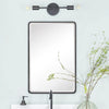 Farmhouse Recessed Metal Bathroom Medicine Cabinets with Mirror - Black