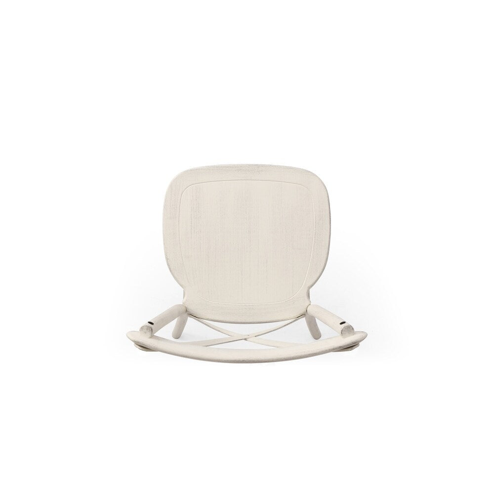 2-Pack Outdoor Resin X-Back Chair Dining Chair, Retro Natural Mid Century Chair Modern Farmhouse Chair, Lime Wash