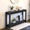 Rustic Farmhouse Handmade Reclaimed Wood Sofa Console Table - Black