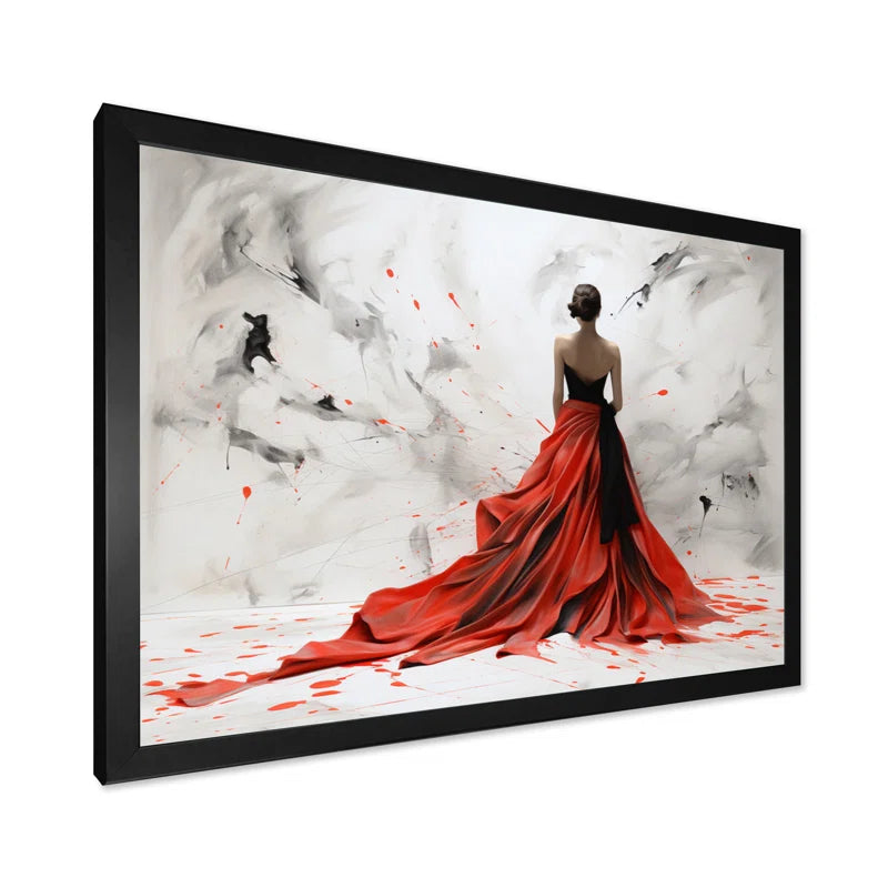 " Fashion Red Dress Elegance Unveiled I "