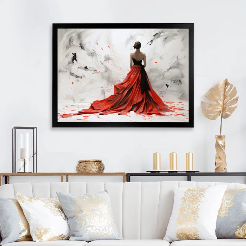 " Fashion Red Dress Elegance Unveiled I "