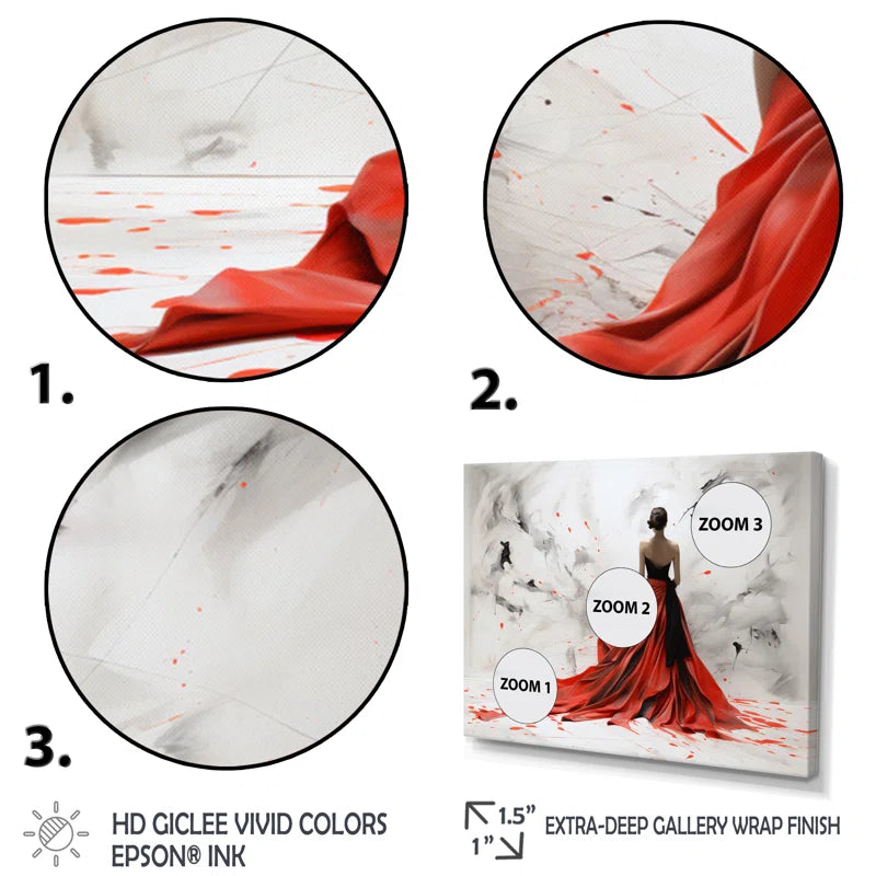 " Fashion Red Dress Elegance Unveiled I "