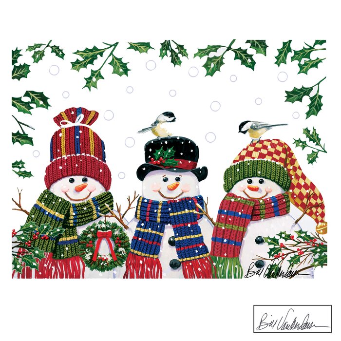 Festive Snowman Door Mural
