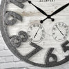 Shiplap Farmhouse Outdoor Wall Clock, Plastic, American Designed - Galvanized