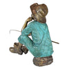 Fish Wish Fisher Boy Cast Garden Statue