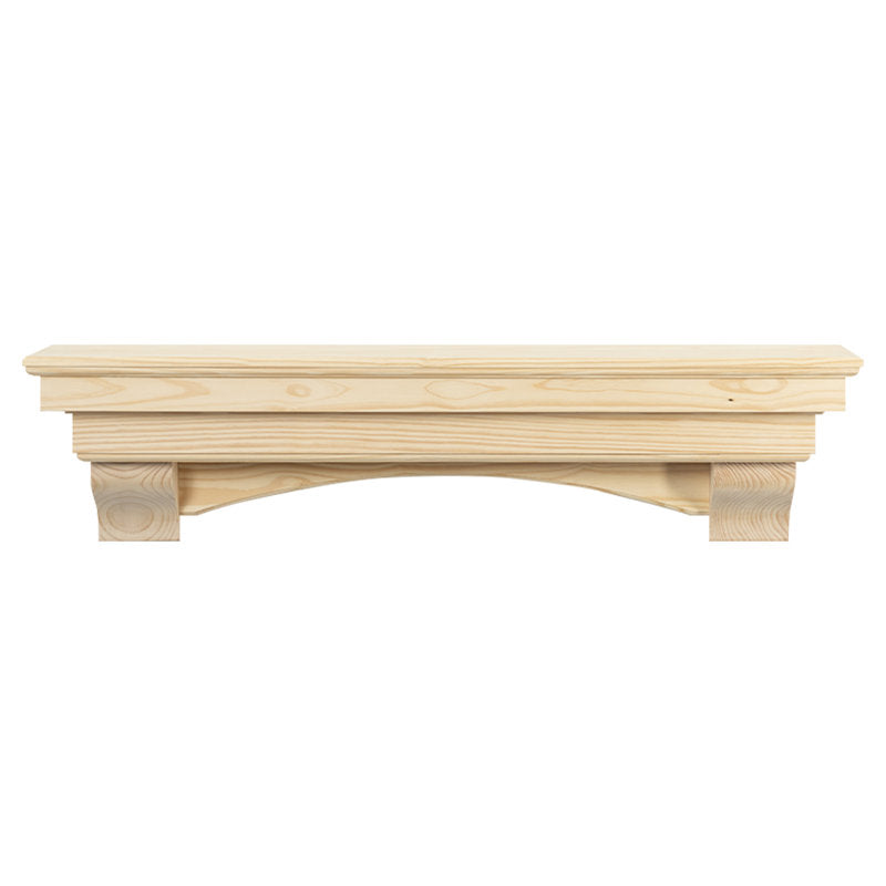 72" Unfinished Floating Wood Fireplace Mantel Shelf