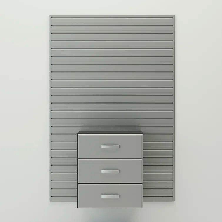 Silver Flow Wall 3 Drawer Storage Cabinet - Cabinet