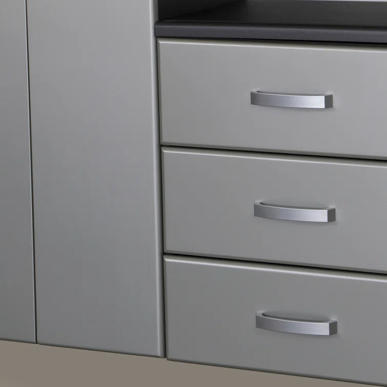 Silver Flow Wall 3 Drawer Storage Cabinet - Cabinet