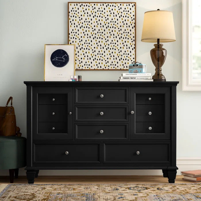 Fraser 61.25'' W 11 - Drawer Dresser - Black SHOWROOM ITEM