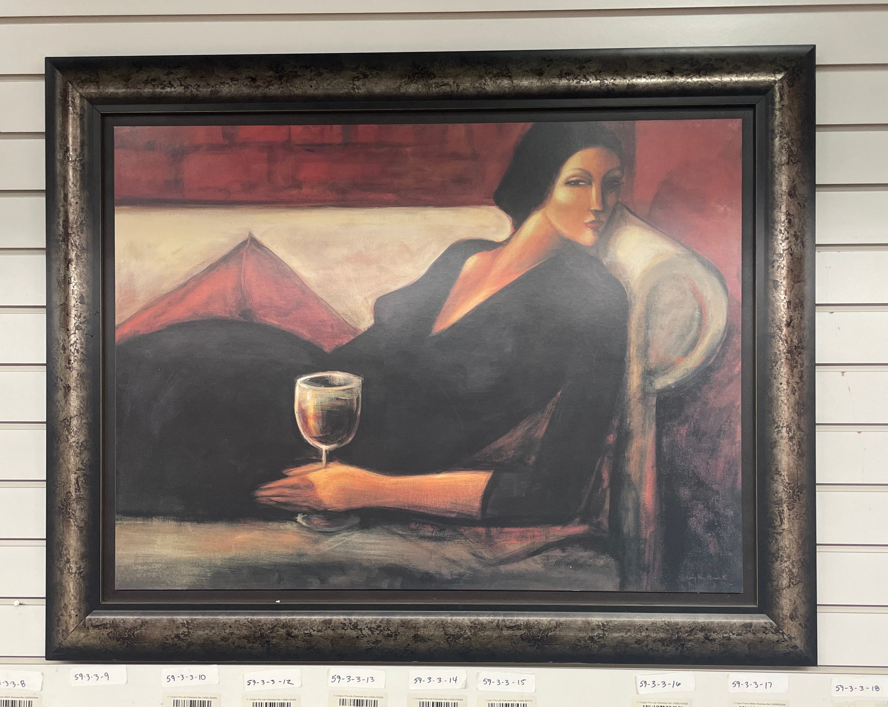 Hayley Brown Woman with Wine Artwork SHOWROOM ITEM