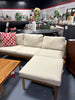 5-Piece Outdoor Patio L-Shaped Acacia Wood Rope Weave Sectional Sofa Set with 2 Chairs SHOWROOM ITEM