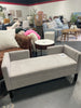 Blakely Upholstered Accent Bench Gray,  SHOWROOM ITEM