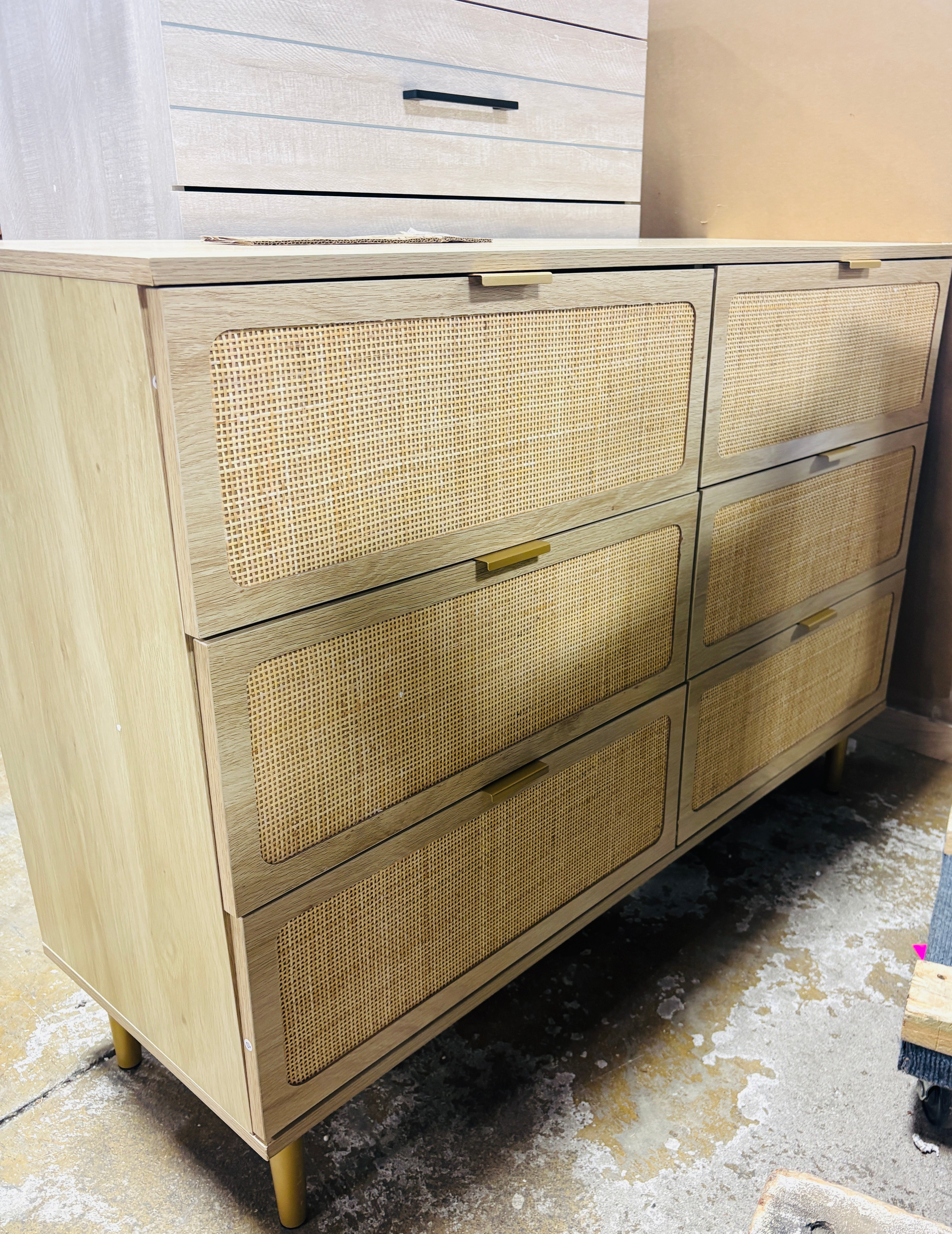 47.2" W 6 - Drawer Double Dresser SHOWROOM ITEM