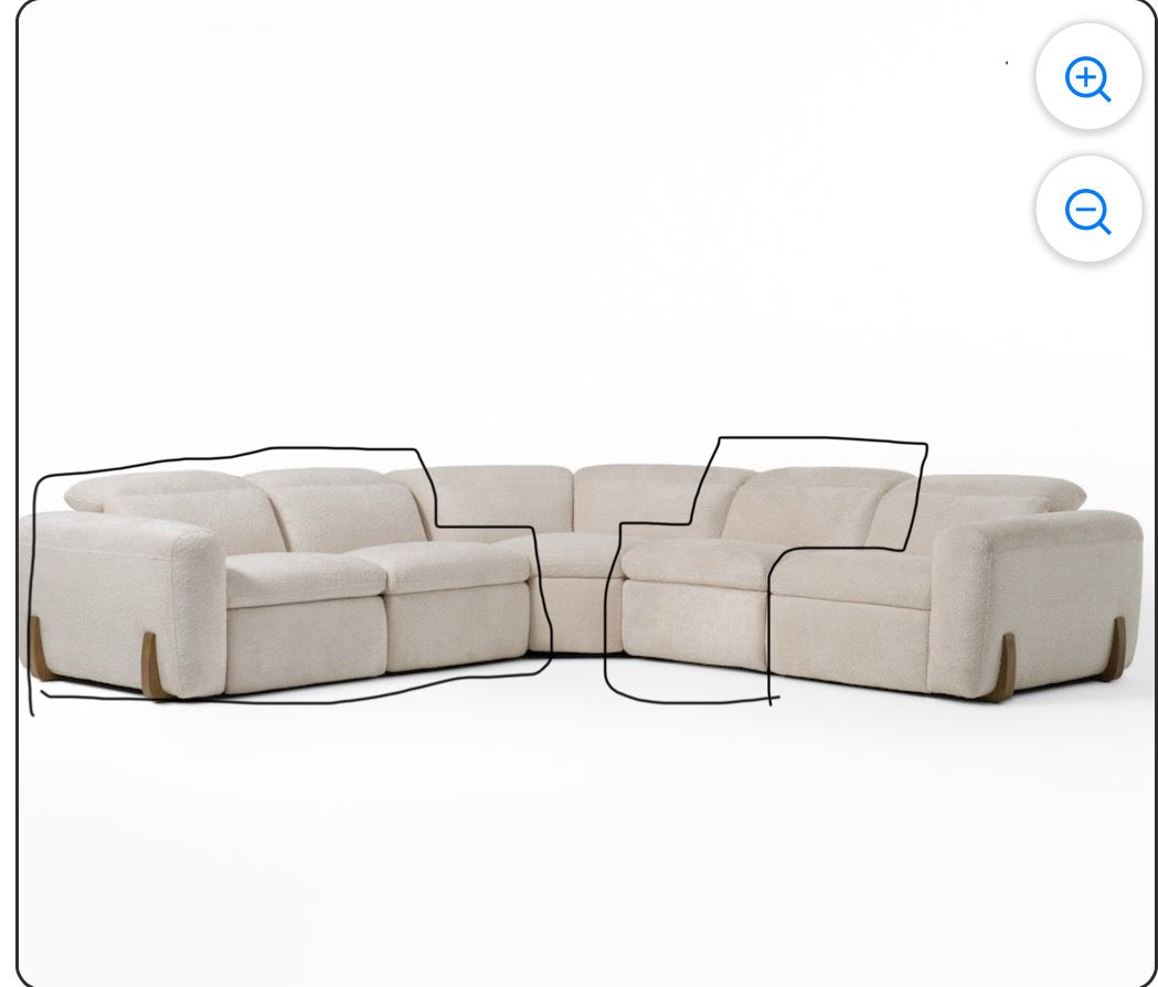 3-piece Modern Beige Fabric Sectional SHOWROOM ITEM