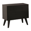 Belkor Mid-Century Modern Wood 2-Drawer Nightstand in Black