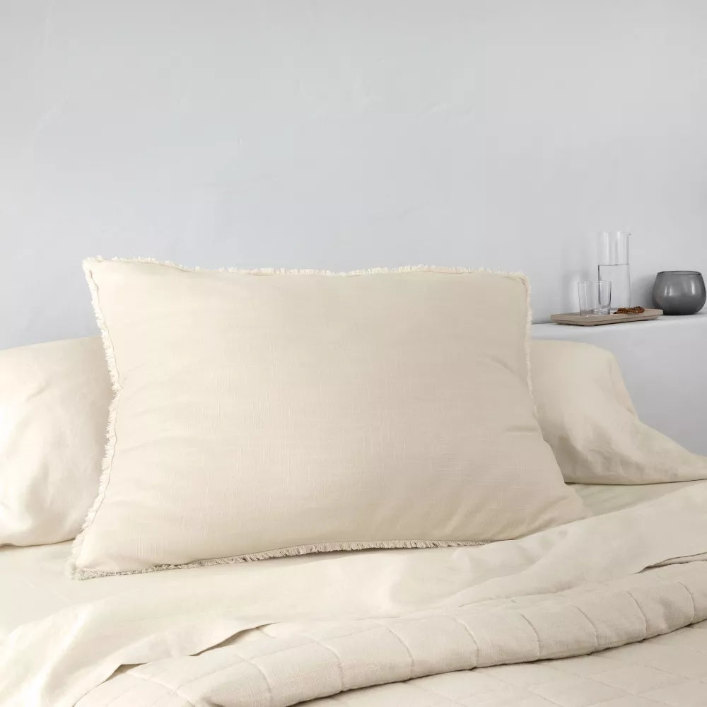 SET OF 2 King Euro Heavyweight Linen Blend Throw Pillow - Casaluna™