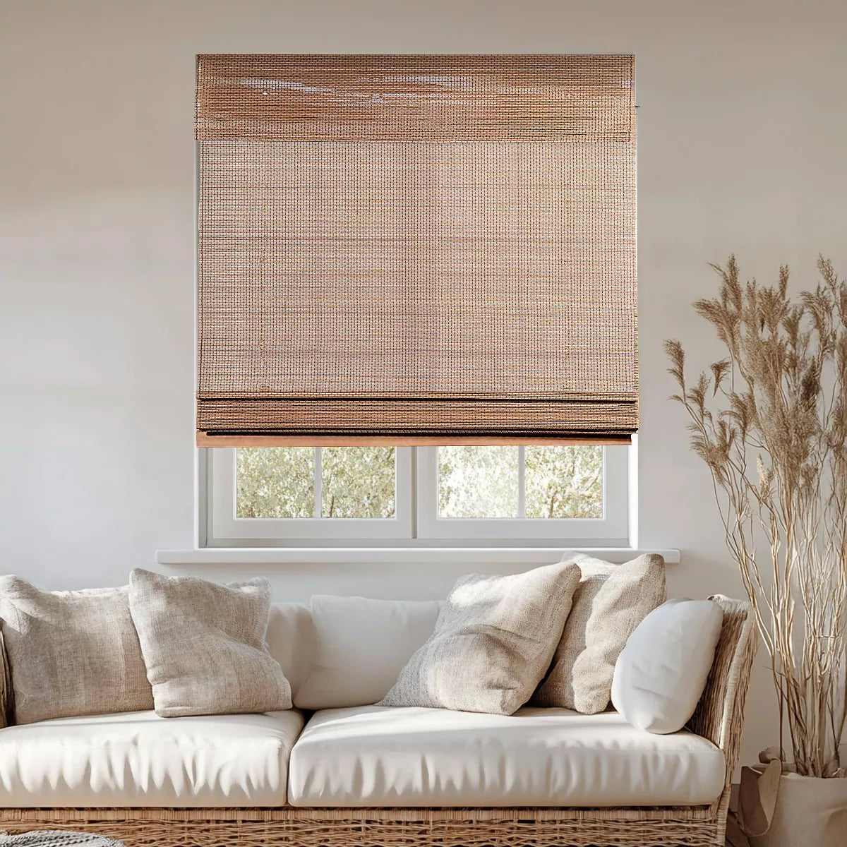 Light Filtering Bamboo Roman Shade