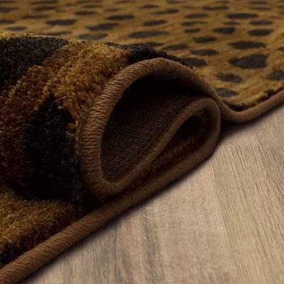 Daffodil Leopard Print Woven Rug