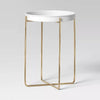 Iron Indoor Outdoor Plant Stand White/Brass