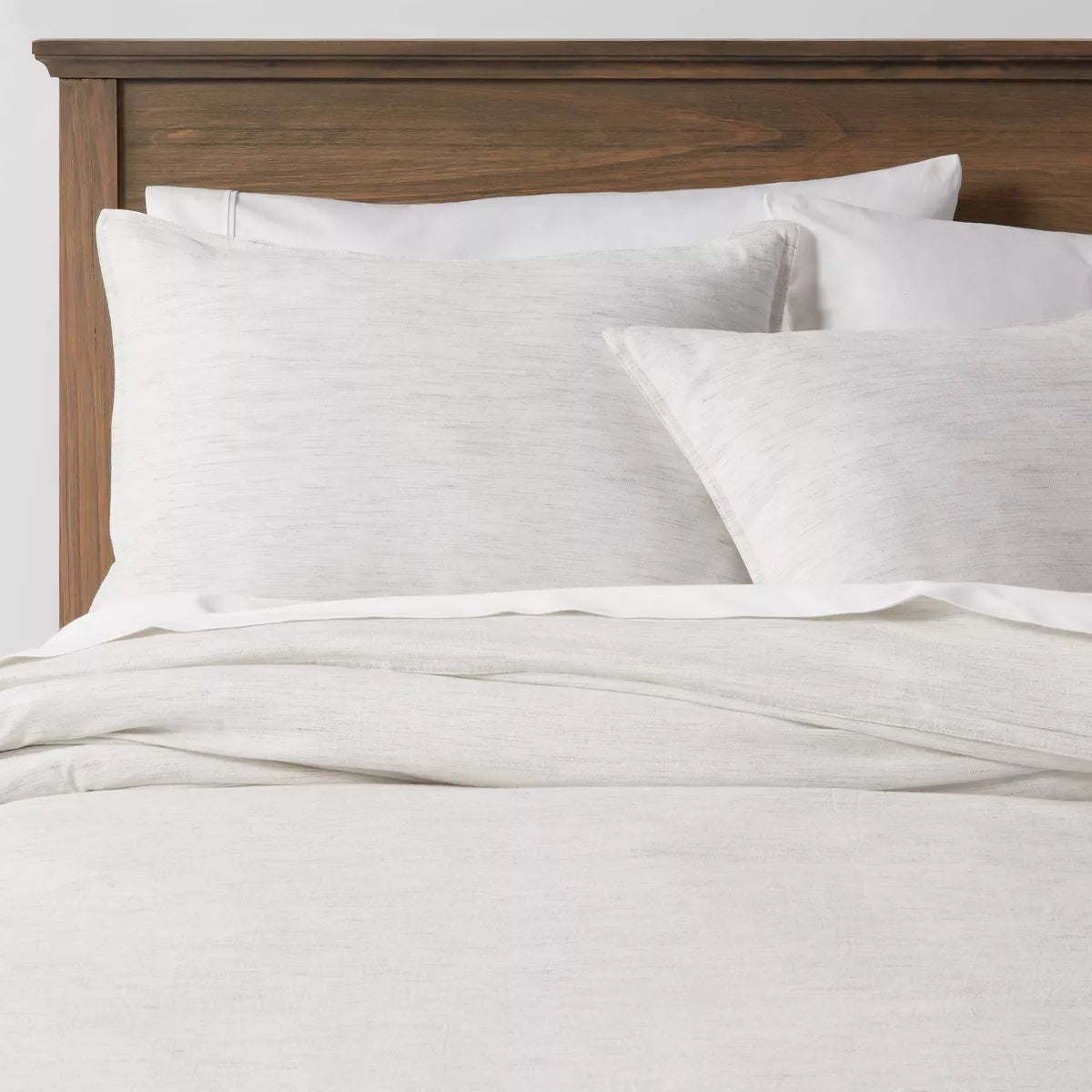 Space Dyed Cotton Linen Duvet Cover & Sham Set - King