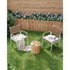 1-Piece Wicker Patio Chairs – Outdoor Wicker with Metal Frame and Stylish Square Rattan Design