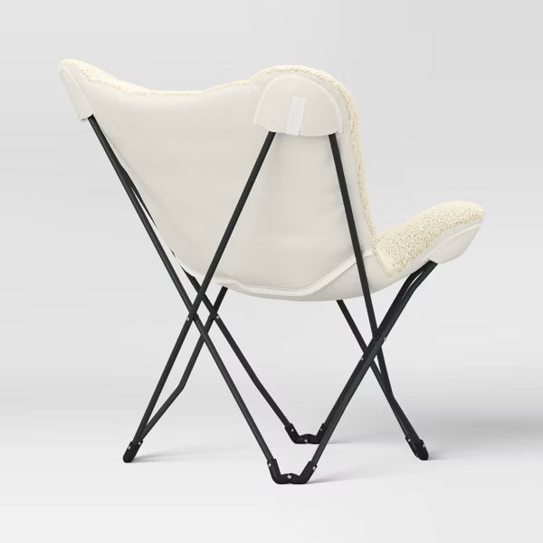 Butterfly Chair Faux Shearling Cream