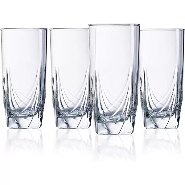 16.5 Ounce Ascot Cooler Glass, Set of 4, Tall, Clear