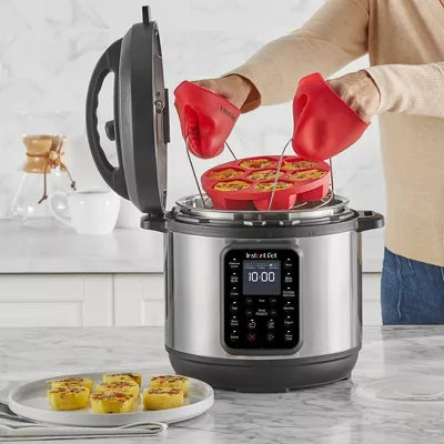 9-in-1 Pressure Cooker Bundle: Exclusive Bonus Silicone Pan with Lid, Rice & Multi Cooker, Stainless Steel