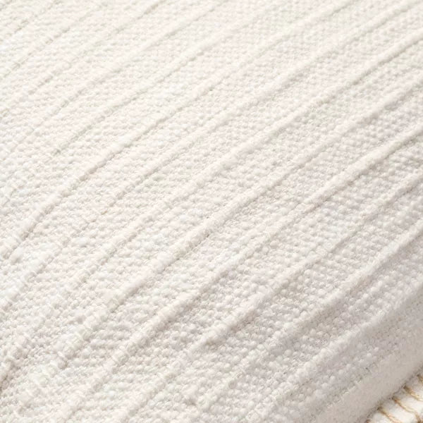 Textured Pinstripe Square Throw Pillow Cream - Set of 2