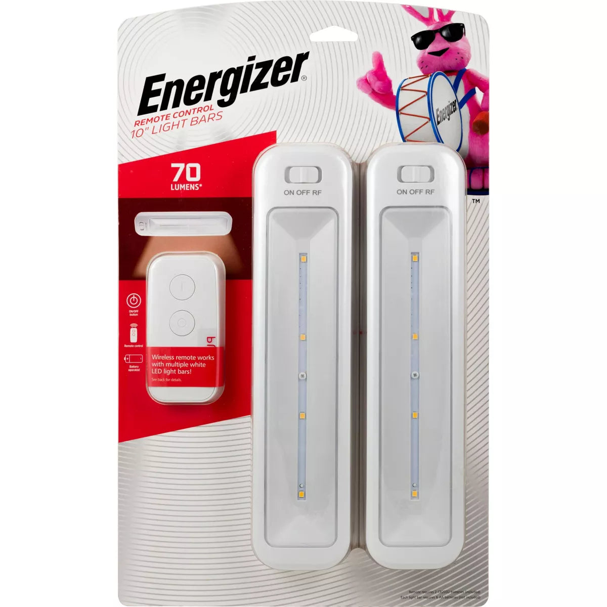 2pk 70 Lumens Battery Operated LED Cabinet Lights Bar, final cut