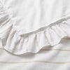 Yarn Dye Stripe with Ruffle Comforter & Sham Set White/Khaki King