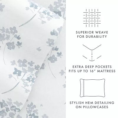 100% Cotton Flannel Sheet Set Super Soft, Easy Care
