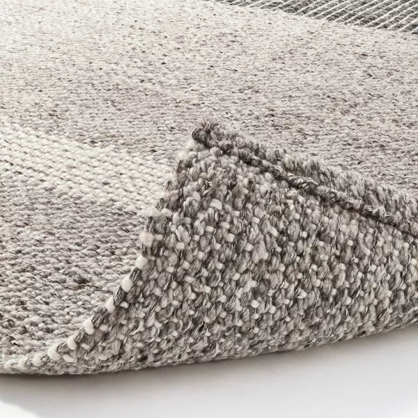 7'x10' Wellsville Handloom Flatweave Stripe Rug Gray