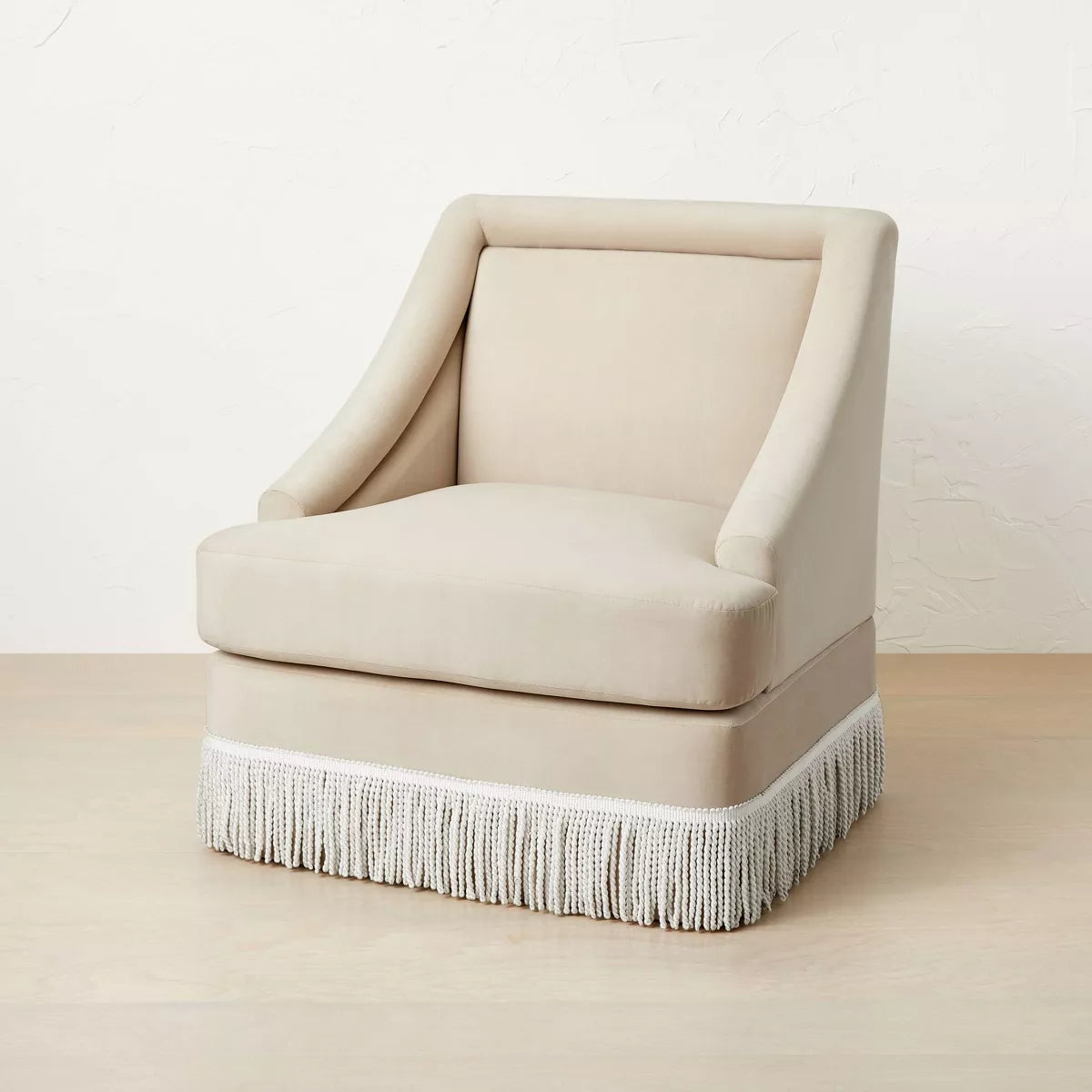 Alberhill Velvet Accent Chair with Fringe - Opalhouse™ designed with Jungalow™ SHOWROOM ONLY ITEM