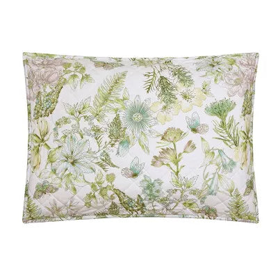 Full/Queen Quilt Botanical Floral Green