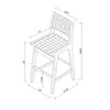 Ceylon Woven and Wood Barstool
