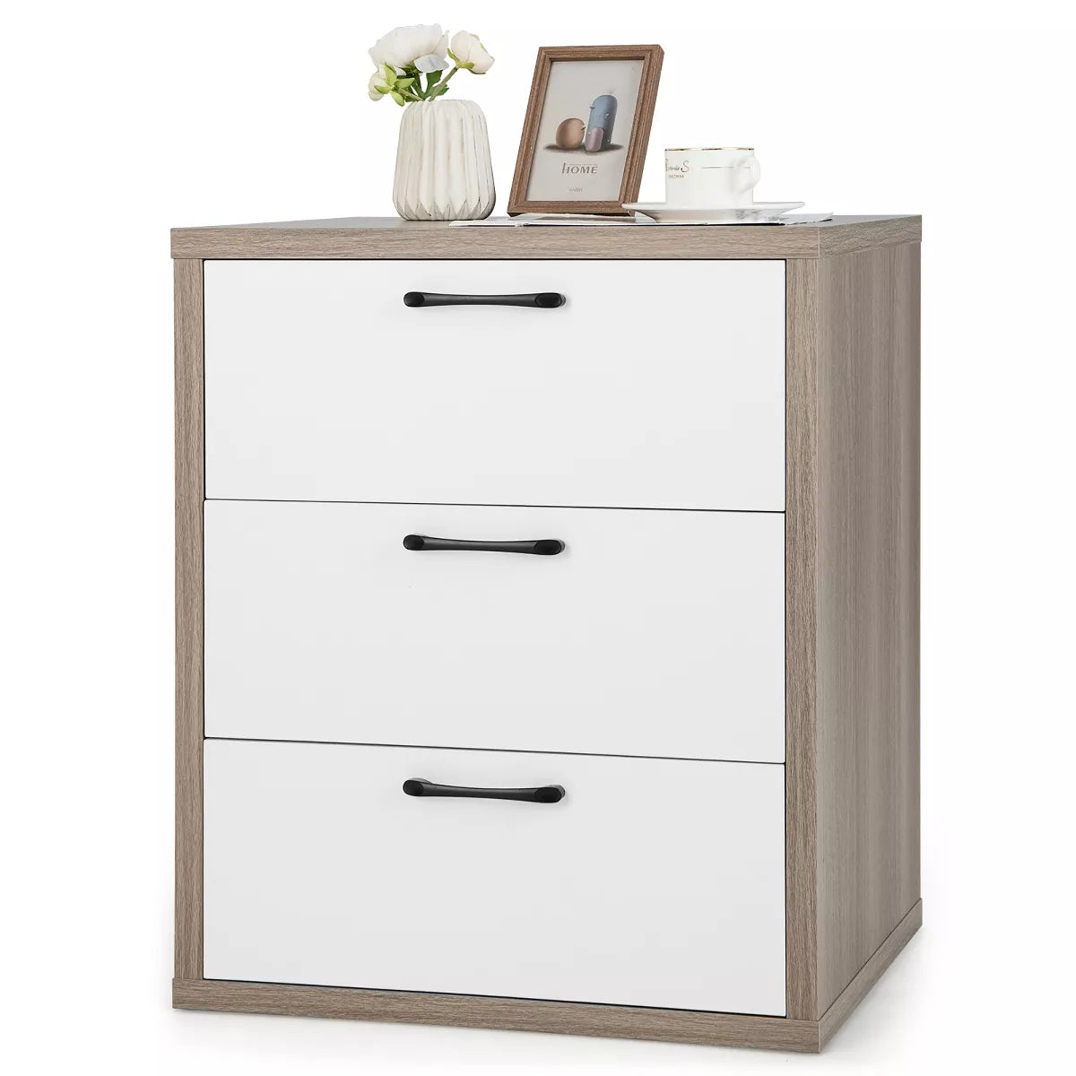 3 Drawer Dresser Chest of Drawer Storage Cabinet with Wide Storage Space Organizer