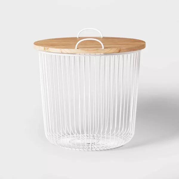 Wire Kids' Storage Floor Bin White