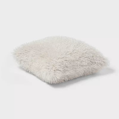 Euro Faux Mongolian Fur Decorative Throw Pillow