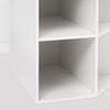 Corner CubeBookshelf White: 9-Compartment Organizer, Fits 11