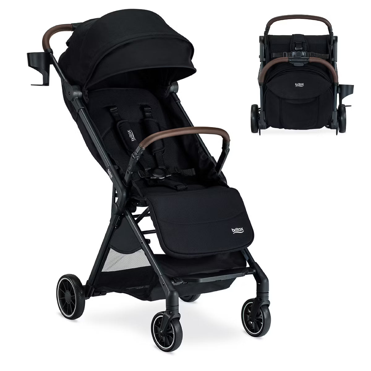 Compact Stroller, Lightweight Fold-and-Go Design - Raven Black