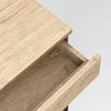Loring Wood Writing Desk with Drawers and Charging Station