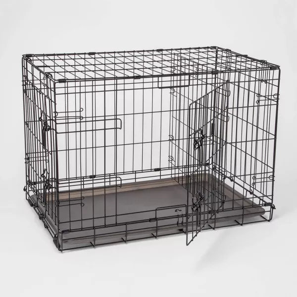 Wire Collapsible Dog Crate - Black